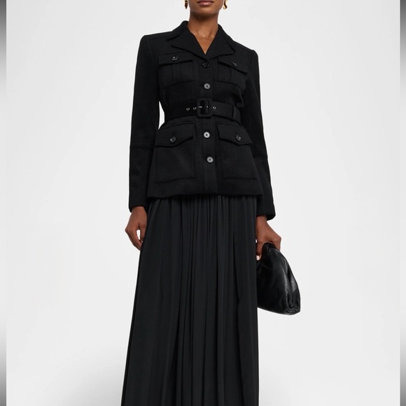 Toccin Charlie Belted Wool Safari Blazer Size 6 $795 Retail - Picture 3 of 13